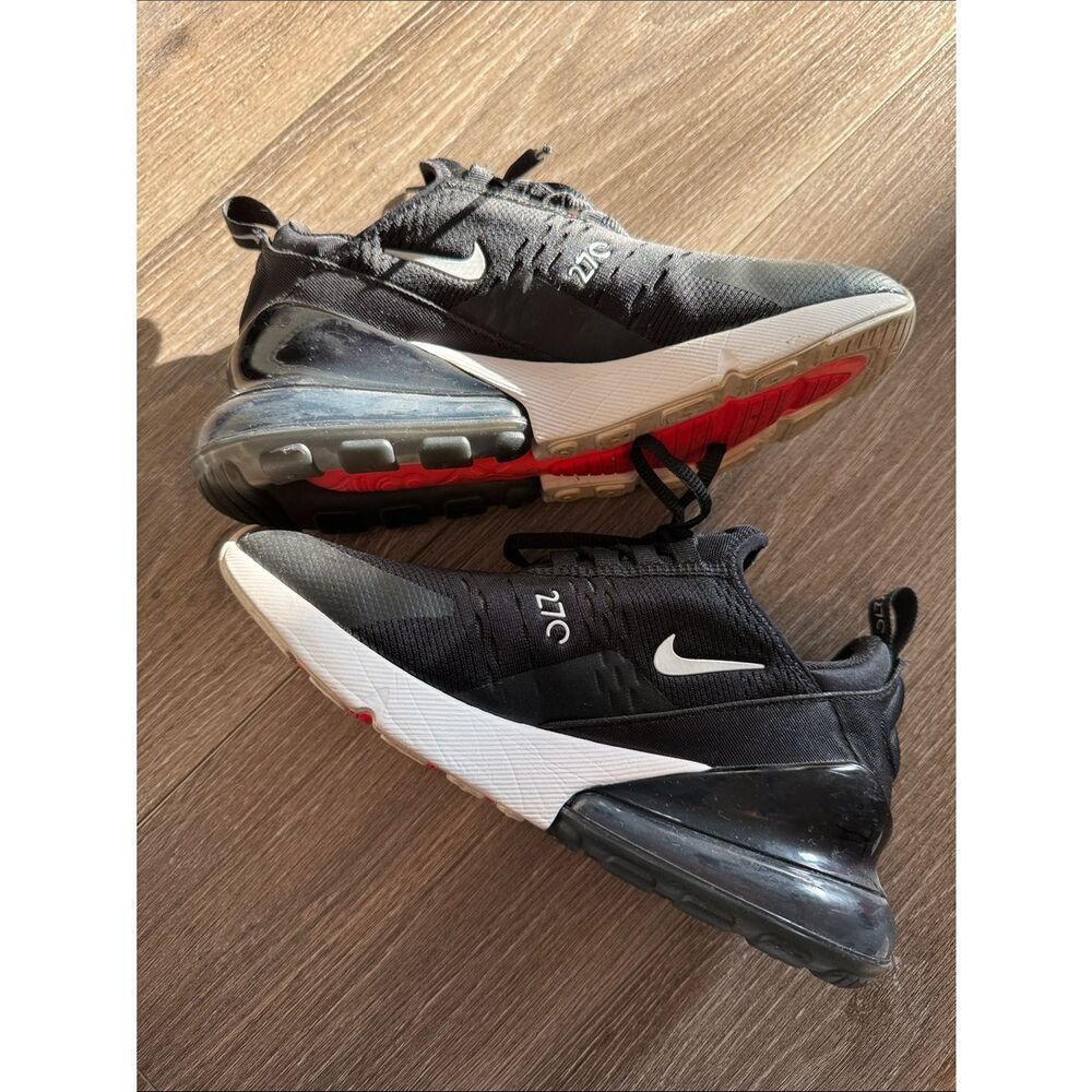 Nike Black White Red Air Max 270 Low-Top Sneakers